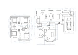 Floorplan with room dimensions of The Harthope 4 bedroom house for sale Village Meadows Lowick Northumberland