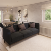 Living area of open plan space at Village MEadows Lowick modern four bedroom homes for sale