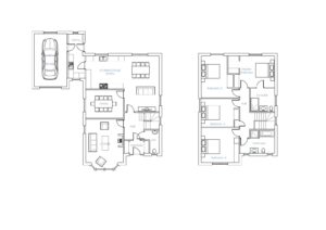 Floorplan with room labels of The Linhope 4 bedroom house for sale Village Meadows Lowick Northumberland