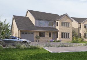 New development of modern new builds in Lowick featuring bungalow semi detached and detached